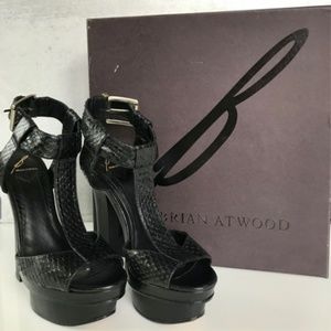 B Brian Atwood Beaumont T-Strap Sandals Size 7